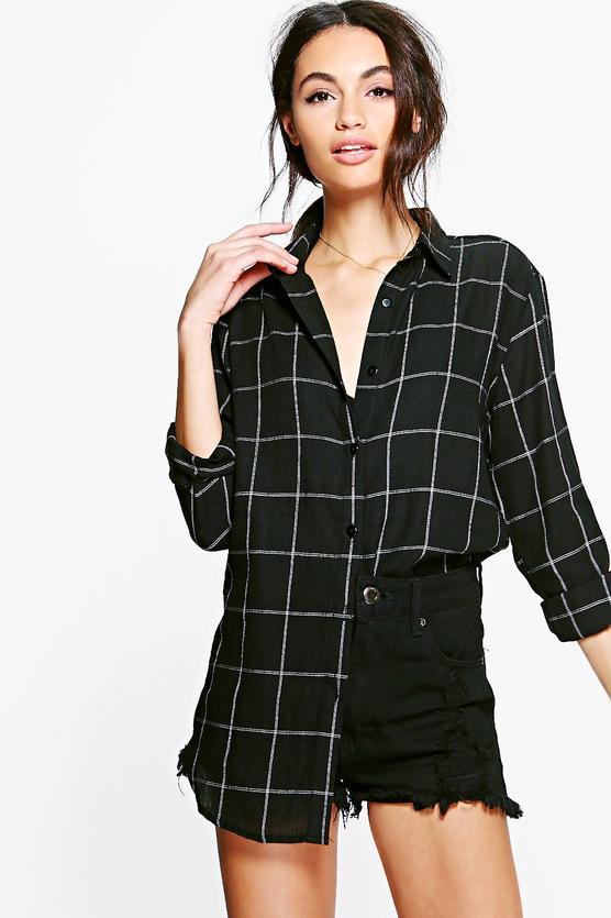 Peyton Back Trim Checked Shirt